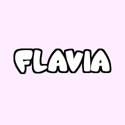 Coloriage prénom FLAVIA