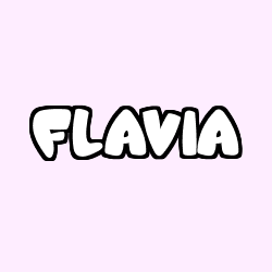 Coloriage pr&eacute;nom FLAVIA