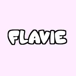 Coloriage pr&eacute;nom FLAVIE