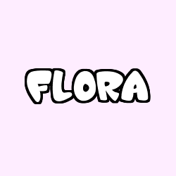 Coloriage prénom FLORA