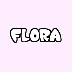 Coloriage pr&eacute;nom FLORA