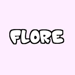 Coloriage prénom FLORE