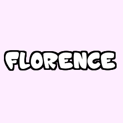 Coloriage prénom FLORENCE