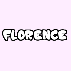 Coloriage pr&eacute;nom FLORENCE