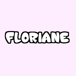 Coloriage prénom FLORIANE