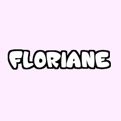 Coloriage pr&eacute;nom FLORIANE