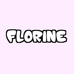 Coloriage prénom FLORINE