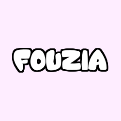Coloriage pr&eacute;nom FOUZIA