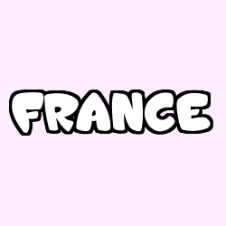 Coloriage prénom FRANCE