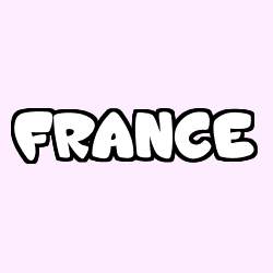 Coloriage pr&eacute;nom FRANCE