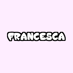 Coloriage prénom FRANCESCA