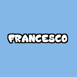 Coloriage prénom FRANCESCO