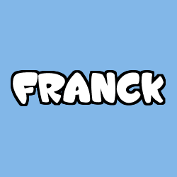Coloriage pr&eacute;nom FRANCK