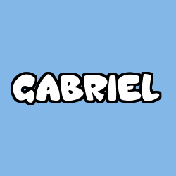 Coloriage prénom GABRIEL