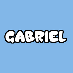 Coloriage pr&eacute;nom GABRIEL