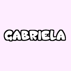 Coloriage prénom GABRIELA