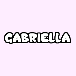 Coloriage prénom GABRIELLA