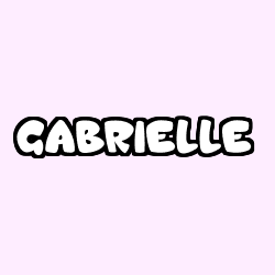 Coloriage prénom GABRIELLE