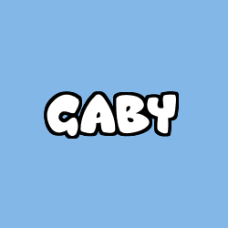 Coloriage prénom GABY