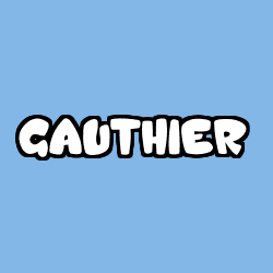 Coloriage pr&eacute;nom GAUTHIER