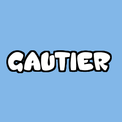 Coloriage pr&eacute;nom GAUTIER