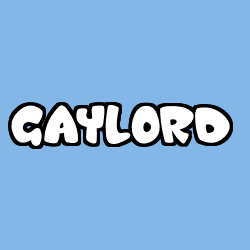 Coloriage prénom GAYLORD