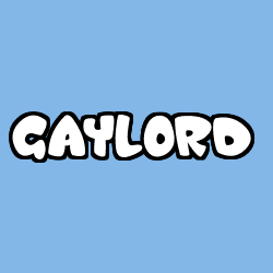 Coloriage pr&eacute;nom GAYLORD