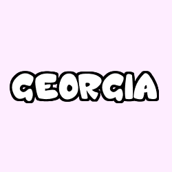 Coloriage prénom GEORGIA