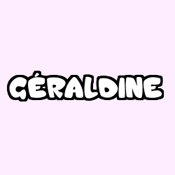 Coloriage prénom GÉRALDINE