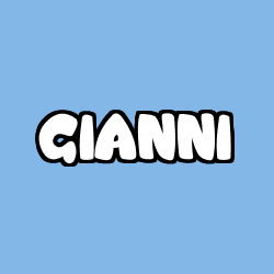 Coloriage pr&eacute;nom GIANNI