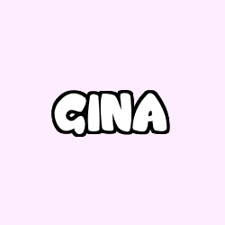 Coloriage prénom GINA