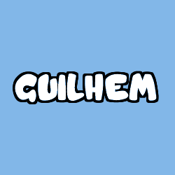 Coloriage prénom GUILHEM