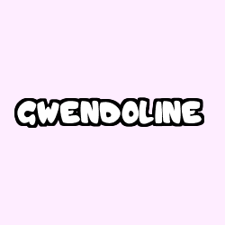 Coloriage prénom GWENDOLINE
