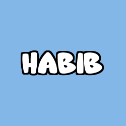 Coloriage prénom HABIB