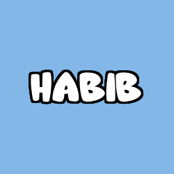 Coloriage pr&eacute;nom HABIB