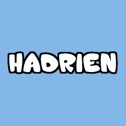Coloriage pr&eacute;nom HADRIEN