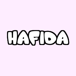 Coloriage prénom HAFIDA