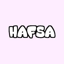 Coloriage prénom HAFSA