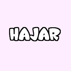 Coloriage prénom HAJAR