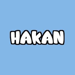 Coloriage pr&eacute;nom HAKAN