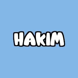 Coloriage prénom HAKIM