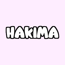 Coloriage prénom HAKIMA