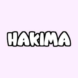Coloriage pr&eacute;nom HAKIMA