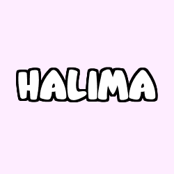 Coloriage prénom HALIMA