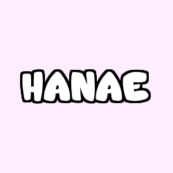 Coloriage prénom HANAE