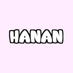 Coloriage prénom HANAN