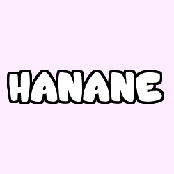 Coloriage prénom HANANE