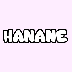 Coloriage pr&eacute;nom HANANE