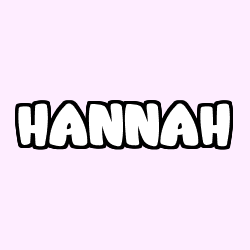Coloriage prénom HANNAH