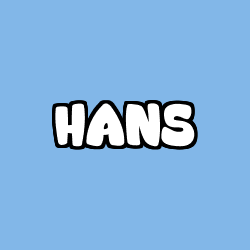 Coloriage pr&eacute;nom HANS